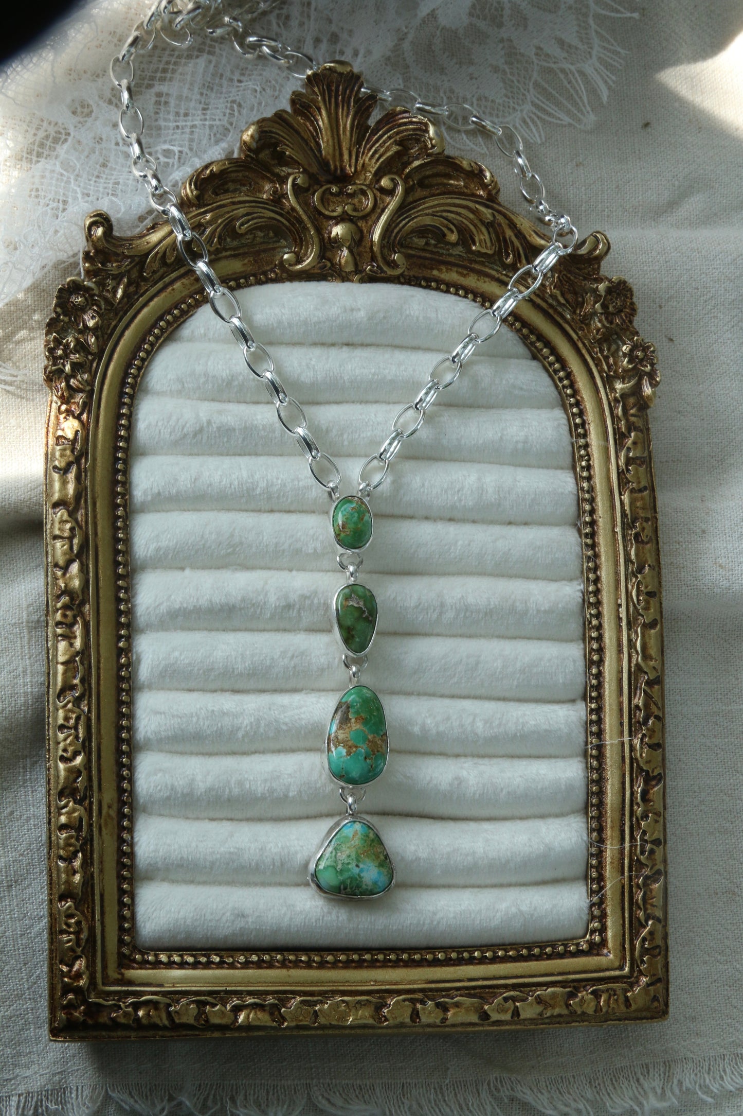 Sonoran gold lariat on chunky 16” chain