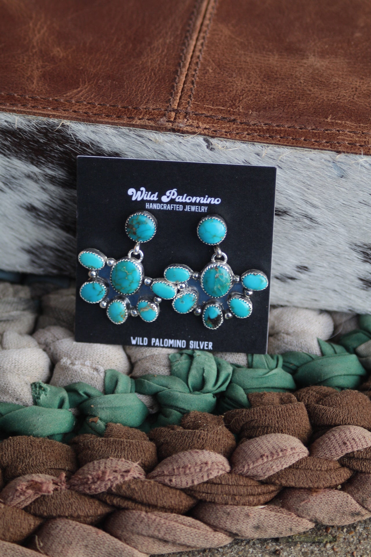 Sonoran drop half cluster earrings