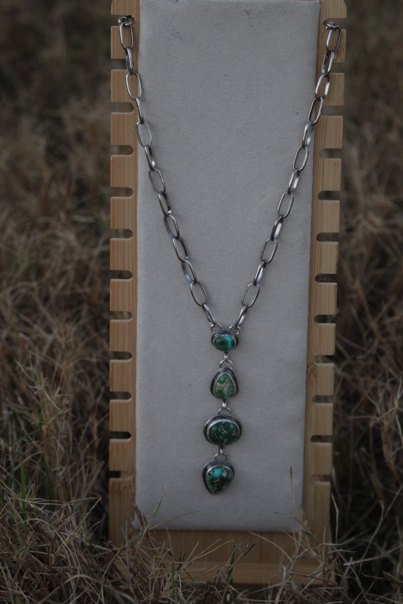 Sonoran gold lariat with hand made chain