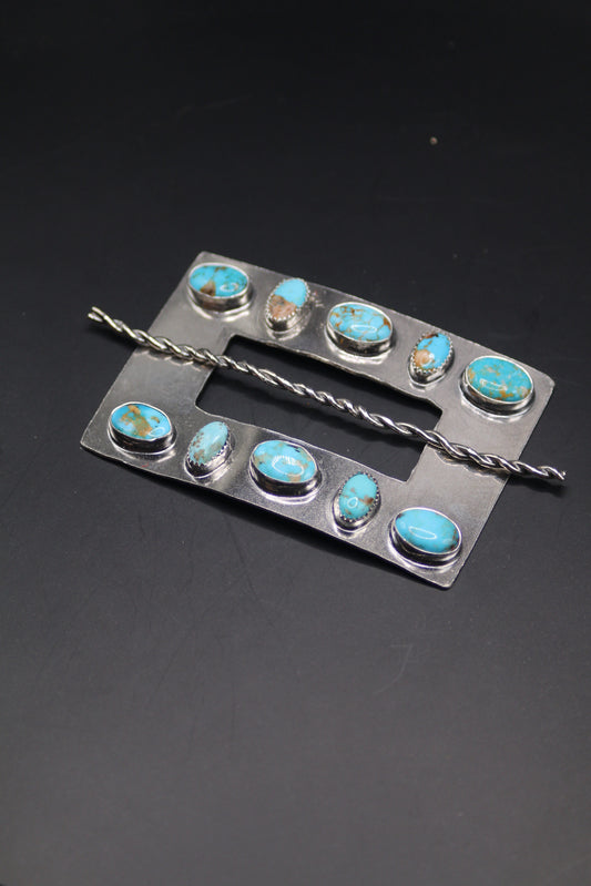Turquoise 10 stone hair pin