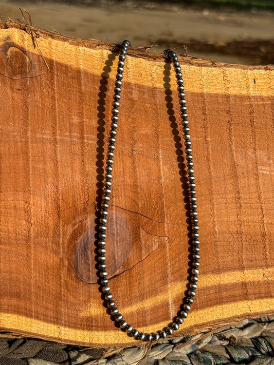 4mm 20” Navajo pearl style necklace