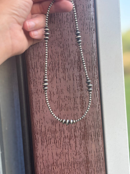 Saucer pearls 3-8mm 15” necklace