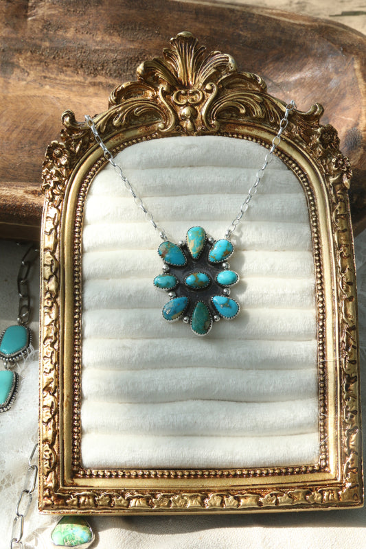 Sierra Bella cluster necklace on 17” chain