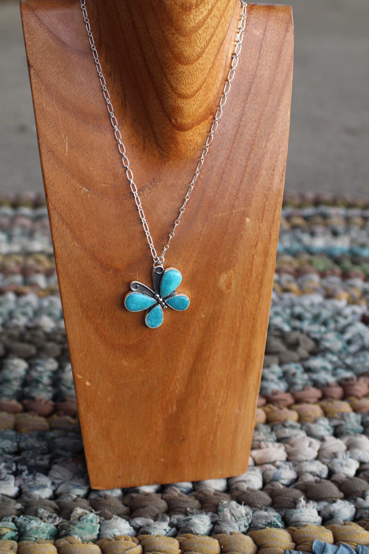 Whitewater butterfly necklace 16”