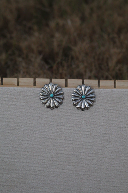 Concho earrings - large