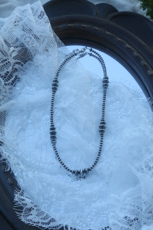 Sterling silver pearls and saucers 3-8mm