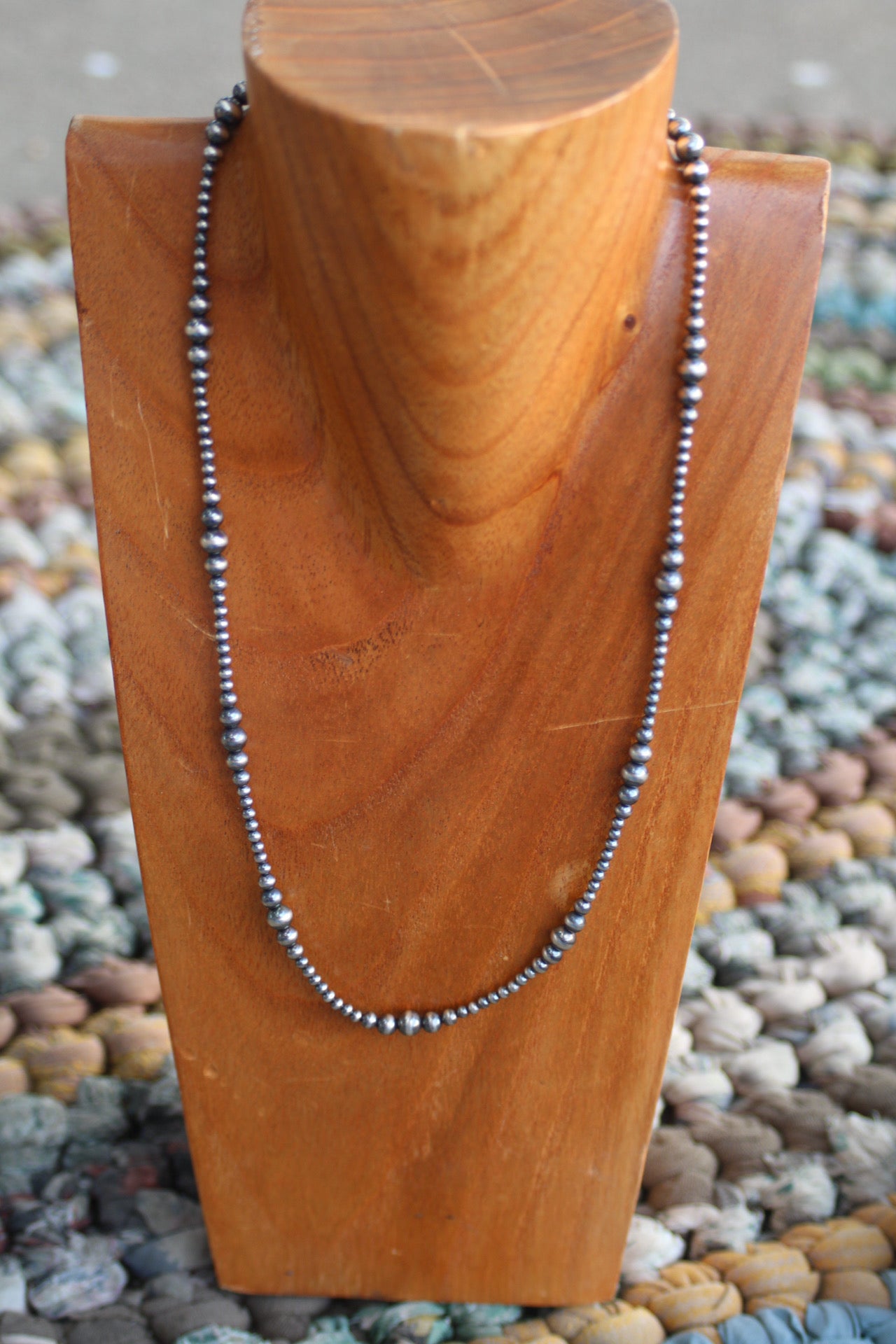3-6mm sterling pearls 21”