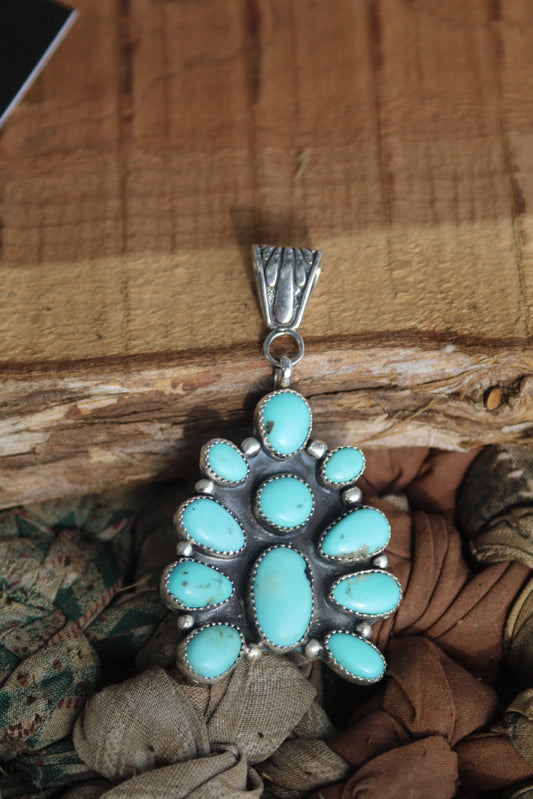 Turquoise Cluster Pendant