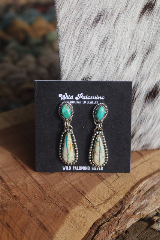 Royston Ribbon & Emerald Valley Drop Earrings