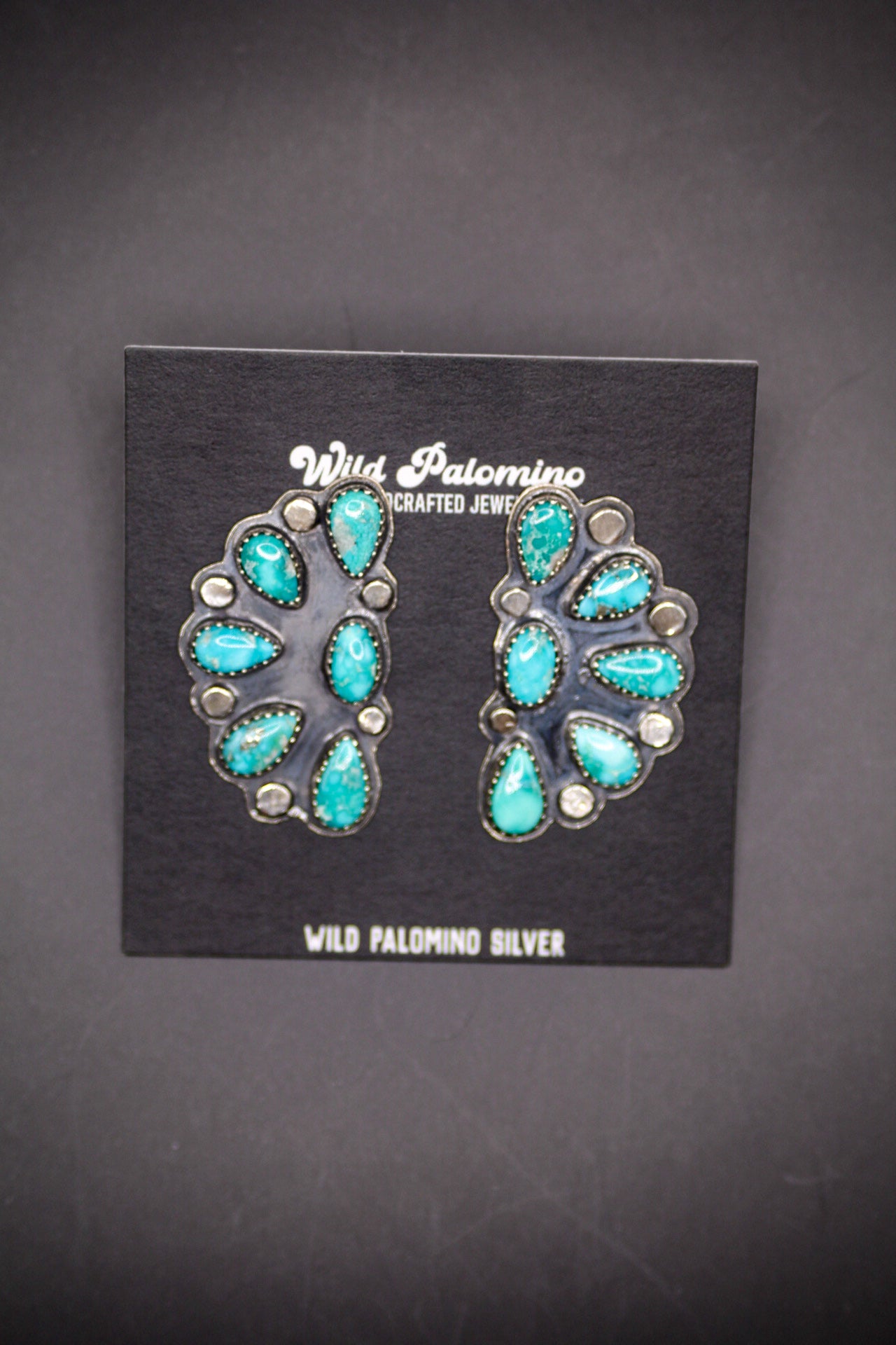 Whitewater half cluster earrings