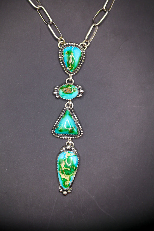 Sonoran gold lariat on a hand made chain