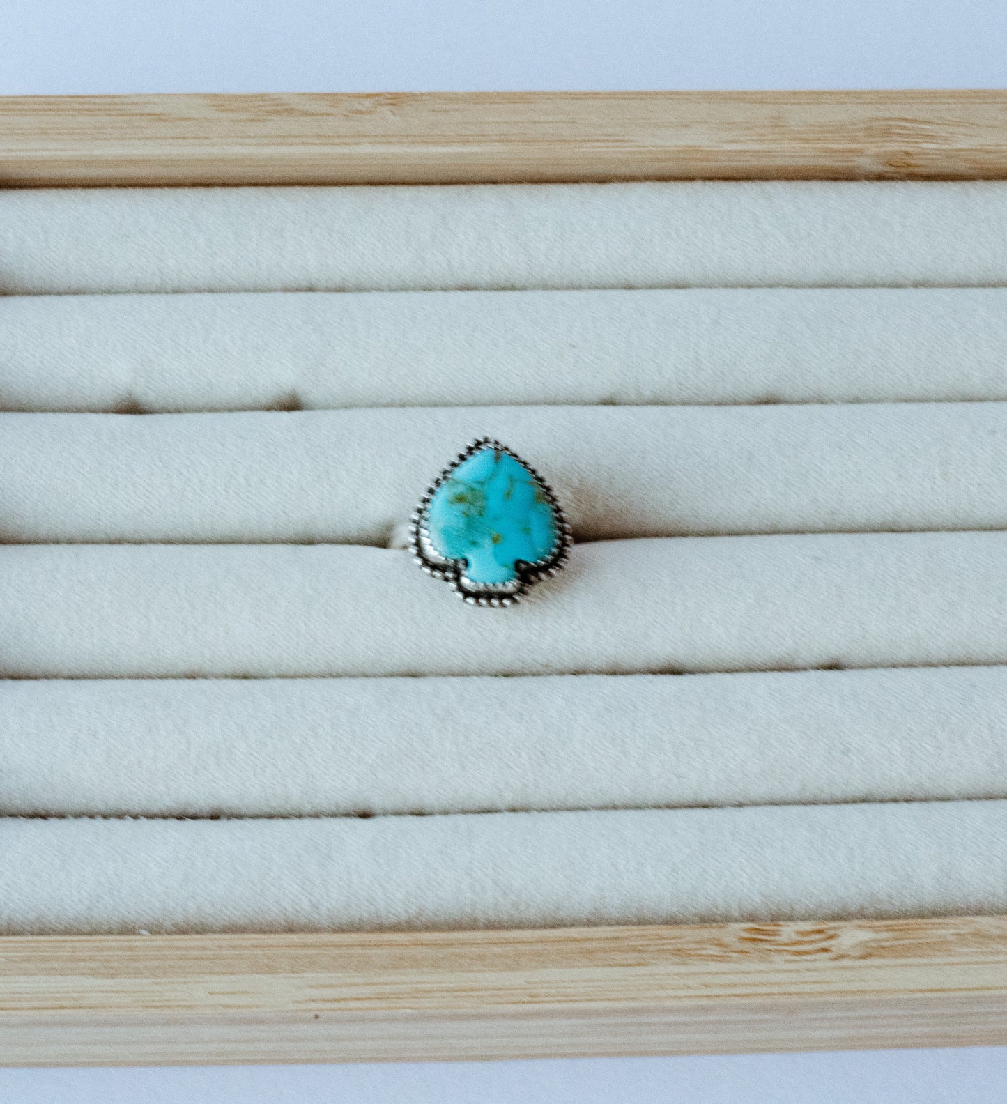 Mohave Turquoise Spade Ring - Size 7.5